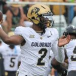 Sep 28, 2024; Orlando, Florida, USA; Colorado Buffaloes quarterback Shedeur Sanders (2) throws a pass against the UCF Knights during the first quarter at FBC Mortgage Stadium.