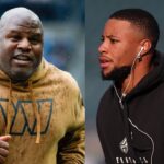 Eric Bieniemy and Saquon Barkley