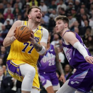 Luka Doncic NBA: Los Angeles Lakers at Utah Jazz