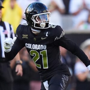 Aug 29, 2024; Boulder, Colorado, USA; Colorado Buffaloes safety Shilo Sanders (21) during the first half against the North Dakota State Bison at Folsom Field.