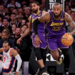 LeBron James NBA: Los Angeles Lakers at New York Knicks