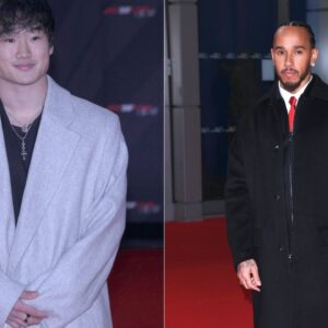 Yuki Tsunoda(L), Lewis Hamilton(R)