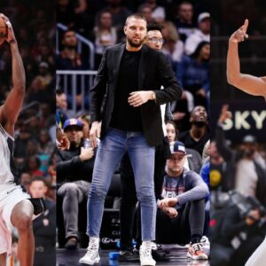 De'Aaron Fox (L), Chandler Parson (C), De'Andre Hunter (R)