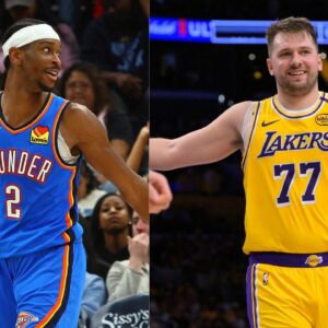 Shai Gilgeous-Alexander (L) and Luka Doncic (R)