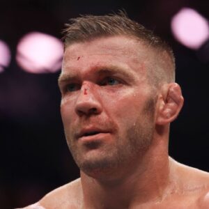 UFC 312 SYDNEY, Dricus Du Plessis of South Africa looks on after retaining his middleweight title against Sean Strickland of United States during the UFC 312 event at Qudos Bank Arena in Sydney, Sunday, February 9, 2025.