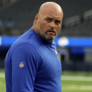 Andrew Whitworth attends the game between the Los Angeles Rams and the Houston Texans at SoFi Stadium.