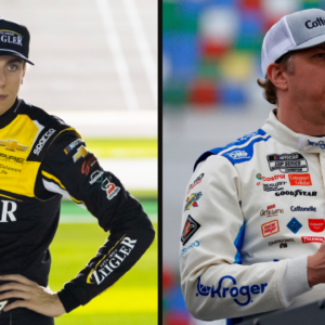 Carson Hocevar (L) and Brad Keselowski (R)