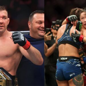 Dricus Du Plessis (L), Zhang Weili (R)