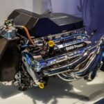 BMW V10 Formula 1 racing engine P84/5 on exhibition of cars display in BMW Museum Munich, Bavaria, Germany