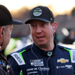NASCAR Cup Series driver Kyle Busch (8) during practice for the Clash at Bowman Gray at Bowman Gray Stadium.