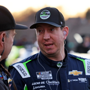 NASCAR Cup Series driver Kyle Busch (8) during practice for the Clash at Bowman Gray at Bowman Gray Stadium.