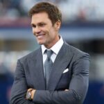 Fox Sports broadcaster Tom Brady before the game between the Dallas Cowboys and Detroit Lions at AT&T Stadium.