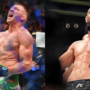 Dricus Du Plessis (L), Khamzat Chimaev (R)