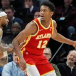 De'Andre Hunter NBA: Atlanta Hawks at Minnesota Timberwolves