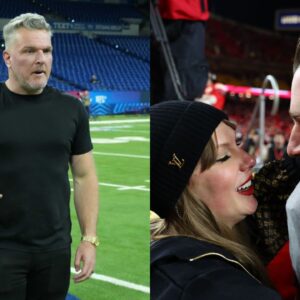 Pat McAfee, Travis Kelce and Taylor Swift