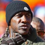 Denver Broncos former tight end Shannon Sharpe in attendance against the New England Patriots in the AFC Championship football game at Sports Authority Field at Mile High.