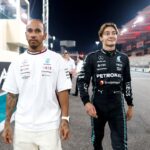 HAMILTON Lewis (gbr), Mercedes AMG F1 Team W14, portrait RUSSELL George (gbr), Mercedes AMG F1 Team W14, portrait during the 2023 Formula 1 Etihad Airways Abu Dhabi Grand Prix, 22th round of the 2023 Formula One World Championship, WM, Weltmeisterschaft from November 24 to 26, 2023 on the Yas Marina Circuit, in Abu Dhabi