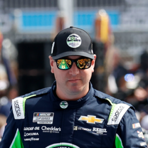 NASCAR Cup Series driver Kyle Busch (8) during driver introductions before the Daytona 500 at Daytona International Speedway.