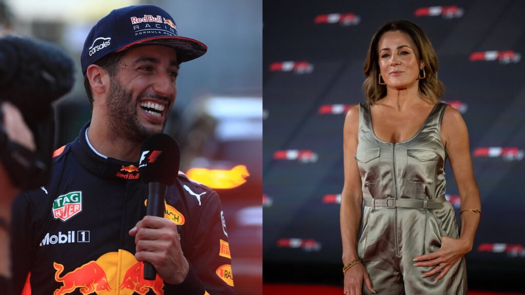 Daniel Ricciardo (L) and Natalie Pinkham (R)