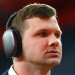 Syracuse Orange quarterback Kyle McCord (6) arrives at the JMA Wireless Dome prior to the game against the Miami Hurricanes.