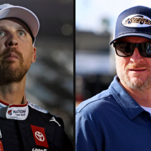 Denny Hamlin (L) and Dale Earnhardt Jr. (R)