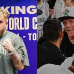 Jake Paul (L), Canelo Alvarez (R)
