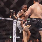 Jamal Pogues battles Hamdy Abdelwahab in their heavyweight fight during the UFC Fight Night: Adesanya v Imavov event at anb Arena on February 1, 2025 in Riyadh, Saudi Arabia. ( PxImages) Riyadh Saudi Arabia - ZUMAp175 20250201_zsa_p175_016 Copyright: xDannyxPerezx