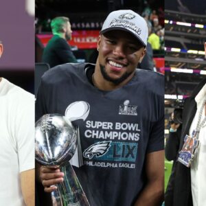 Julian Edelman, Saquon Barkley, Rob Gronkowski