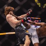 Michael Page battles Sharaputdin Magomedov in their middleweight fight during the UFC Fight Night: Adesanya v Imavov event at anb Arena on February 1, 2025 in Riyadh, Saudi Arabia. ( PxImages) Riyadh Saudi Arabia - ZUMAp175 20250201_zsa_p175_160 Copyright: xDannyxPerezx