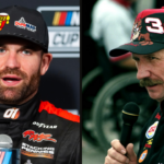 Corey LaJoie (L) and Dale Earnhardt (R)