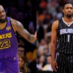 Lebron James(L) and Gilbert Arenas(R)