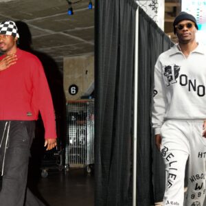 Jarred Vanderbilt (L), Russell Westbrook (R)