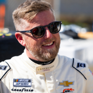 Feb 12, 2025; Daytona Beach, Florida, USA; NASCAR Cup Series driver Justin Allgaier (40) during practice for the Daytona 500 at Daytona International Speedway. Mandatory Credit: Mark J. Rebilas-Imagn Images