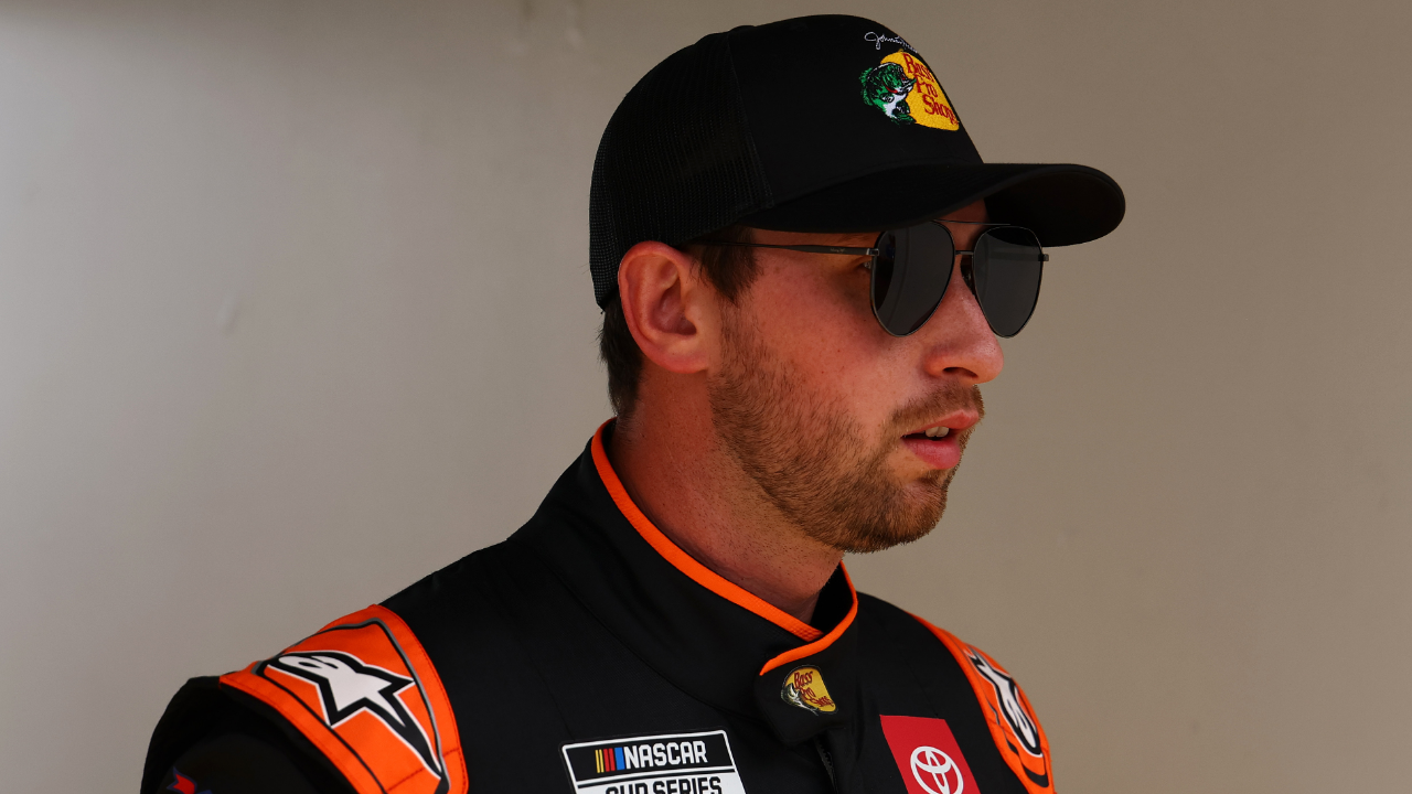 NASCAR Cup Series driver Chase Briscoe (19) walks to the drivers meeting before the Daytona 500 at Daytona International Speedway.