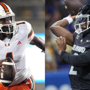 Cam Ward (L); Shedeur Sanders (R)