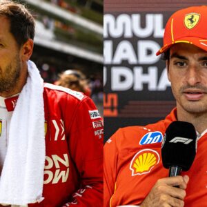 Sebastian Vettel (L) and Carlos Sainz (R)
