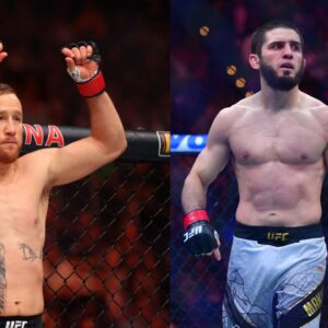 Justin Gaethje (L), Islam Makhachev (R)