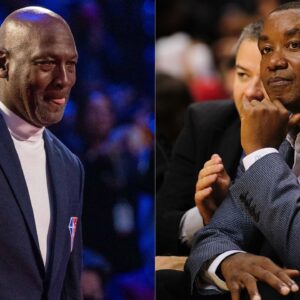 Michael Jordan (L) and Isiah Thomas (R)