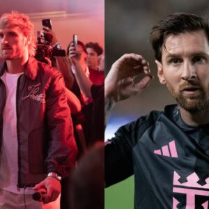 Logan Paul (L), Lionel Messi (R)