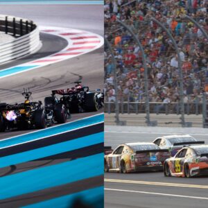 F1cars (L) and NASCAR cars (R)