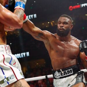Jake Paul and Tyron Woodley fight at Amalie Arena.