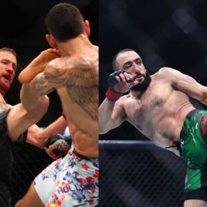 Justin Gaethje (L), Belal Muhammad (R)
