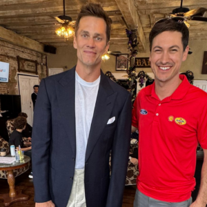 Tom Brady and Joey Logano. Image Credits: Twitter Account of @dabfordale.