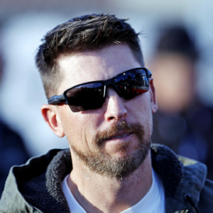NASCAR Cup Series driver Denny Hamlin (11) walks the track before practice for the Clash at Bowman Gray at Bowman Gray Stadium.