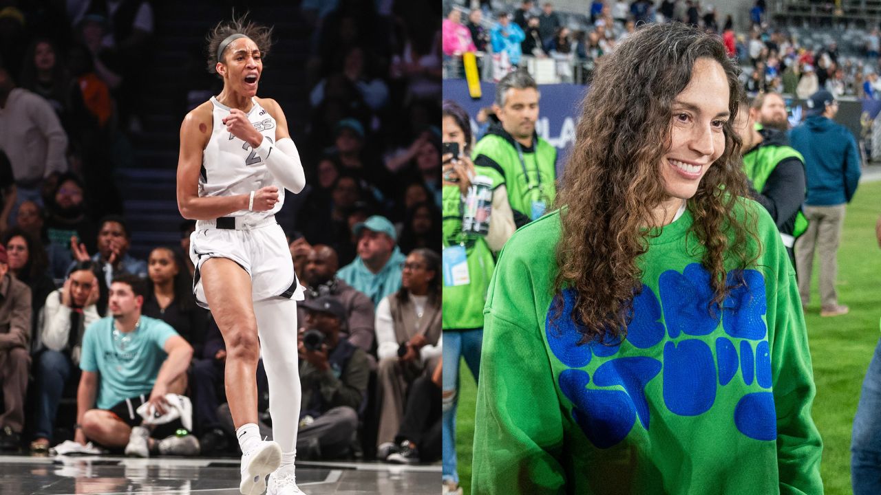 A'ja Wilson (L), Sue Bird (R)