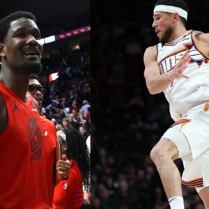 De'Andre Ayton (L) and Devin Booker (R)