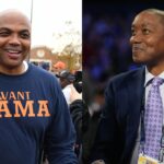 Charles Barkley(L) and Isiah Thomas(R)