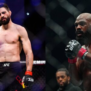 Carlos Condit (L), Jon Jones (R)