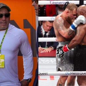 Joe Rogan (L), Jake Paul (R)