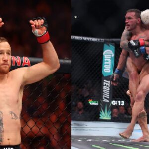 Justin Gaethje (L), Michael Chandler (R)